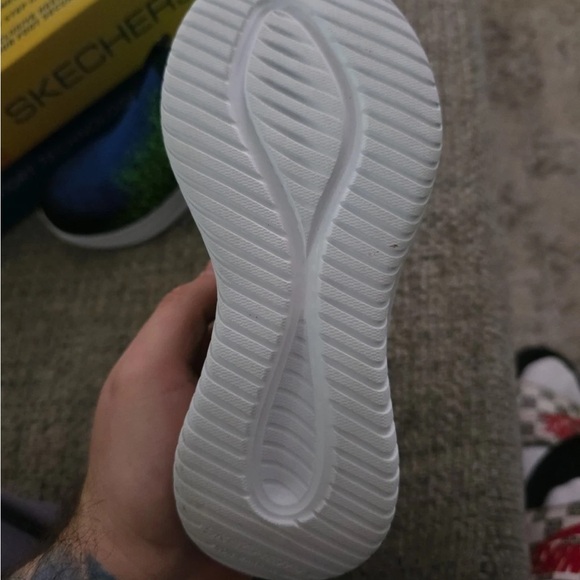 Skechers Kids Sneakers - Blue and Neon Green - Picture 3 of 4